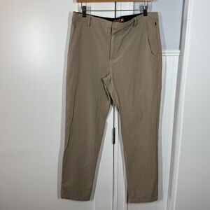 Teren Pants Mens 32x30 Nylon Blend Hiking Drawstring Outdoors Travel tan khaki